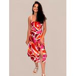 Vestido Mia Midi Fenda - Vermelho