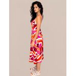 Vestido Mia Midi Fenda - Vermelho