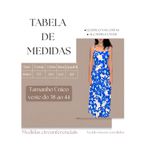 Vestido Tati Longo Floral de Alcinha - Azul