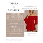 Conjunto Feminino Cropped Manga Ciganinha Shorts Curto - Vermelho