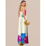 Vestido Stela Longo Amarração Estampado - Arara