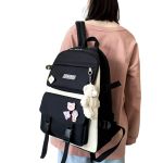 Mochila Multifuncional Feminina 5 Peças Viagem Maternidade 