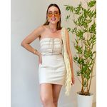 Vestido Bia Curtinho Com Amarração - Nude