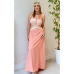 Vestido Longo Lorena- Salmão