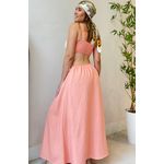 Vestido Longo Lorena- Salmão