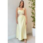 Vestido Longo Lorena- Amarelo Manteiga