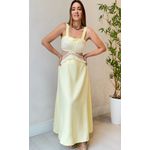 Vestido Longo Lorena- Amarelo Manteiga