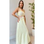 Vestido Longo Lorena- Amarelo Manteiga