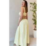 Vestido Longo Lorena- Amarelo Manteiga