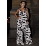 Macacão Elisa Pantalona Estampa Boho - OFF