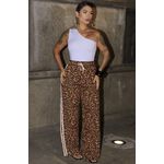 Calça Pantalona Animal Print - Onça