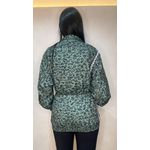 Jaqueta Parka Estampa Animal Print - Verde Militar