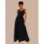 Vestido Longo Com Bojo - Preto