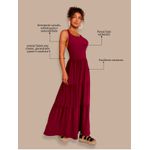 Vestido Longo Com Bojo - Vermelho