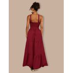 Vestido Longo Com Bojo - Vermelho