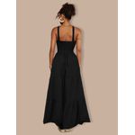 Vestido Longo Com Bojo - Preto