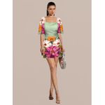 Vestido Amanda Curtinho Tubinho Floral Verde