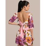 Vestido Amanda Curtinho Tubinho Floral Rosa 
