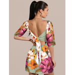 Vestido Amanda Curtinho Tubinho Floral Verde