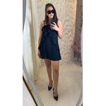 Vestido Curto Vivi Franja Alcinha Fina - Preto 