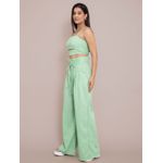 Conjunto Jessica Pantalona + Cropped - Verde
