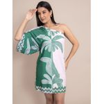 Vestido Feminino Curto Manga Nula- Verde