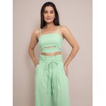 Conjunto Jessica Pantalona + Cropped - Verde