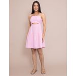 Vestido Paula de Alcinha Soltinho - Rosa Claro