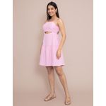 Vestido Paula de Alcinha Soltinho - Rosa Claro