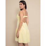 Vestido Paula de Alcinha Soltinho - Amarelo