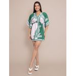 Vestido Helena Curto Manga Morcego- Verde