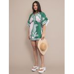 Vestido Helena Curto Manga Morcego- Verde