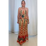 Vestido longo Yara Estampa Tropical- 