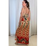 Vestido longo Yara Estampa Tropical- 