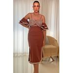 Vestido Midi Arabeli - Marrom