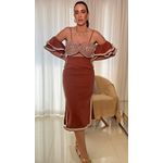 Vestido Midi Arabeli - Marrom