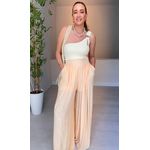 Calça Helena Pantalona - Laranja Pastel