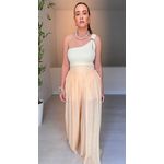 Calça Helena Pantalona - Laranja Pastel