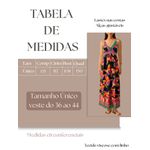 Vestido Virginia Longo Estampado - Preto 