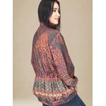 Jaqueta Parka Estampa Floral- Chocolate