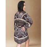Vestido Mariá Boho Manga Longa- Marrom