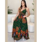 Vestido Samanta Longo Estampa - Verde