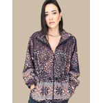 Jaqueta Parka Estampa Floral- Verde
