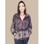 Jaqueta Parka Estampa Floral- Verde
