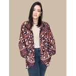 Jaqueta Parka Estampa Floral- Animal Print