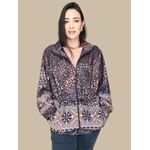 Jaqueta Parka Estampa Floral- Verde