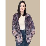 Jaqueta Parka Estampa Floral- Verde