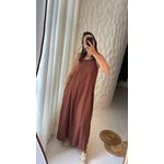 Vestido Andressa Longo e Sofisticado - Marrom