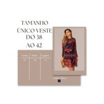 Vestido Floral Tule Manga Longa Coleção Folhas de Outono