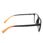 Oculos De Grau Em Acetato Na Cor Preto Fosco Com Ponteiras Em Laranja Translucido MELANIBOTTO